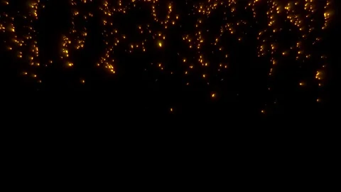 Burning Fire Sparks with Hot Ember Particles. Fire Sparks Flying Animation. Stock Footage 340961868