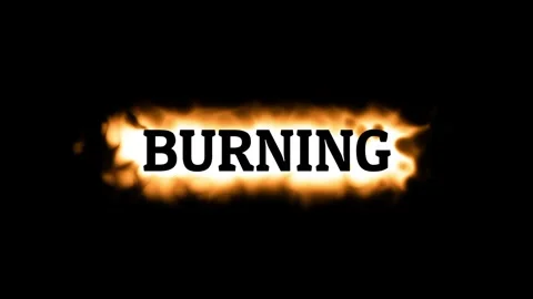Burning Fire Text Effect Stock Footage 336837943