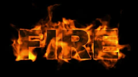 Burning fire text. Stock Footage 10804856