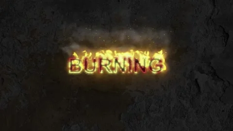 Burning Fire Text. No Plugins. Stock After Effects