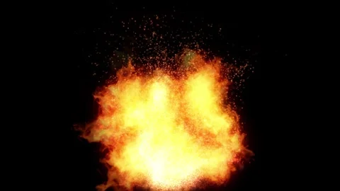 Burning Fire Visual Fx On Black Background 库存影片 328857734