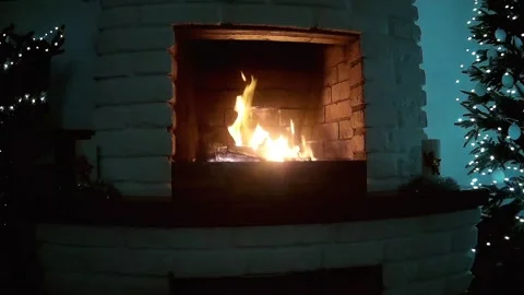 The burning fireplace footage Stock Footage 160211197