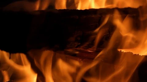Burning firewood close up 動画素材 103837410