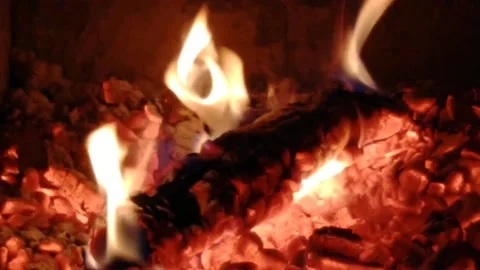Burning firewood close-up at high temperature Stock Footage 169649882