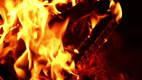 The burning firewood Stock Footage 72622028