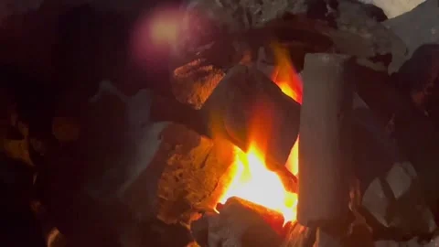 Burning Firewood Stock Footage 326439030