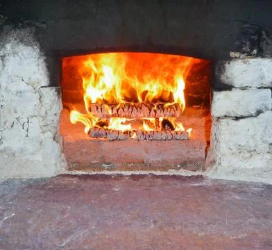 Burning firewood Stock Photos