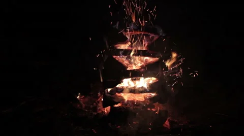 Burning firewood,fire Vídeos de archivo 43222596