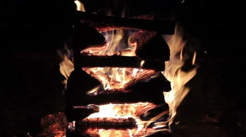 Burning firewood,fire Vídeos de archivo 43222690