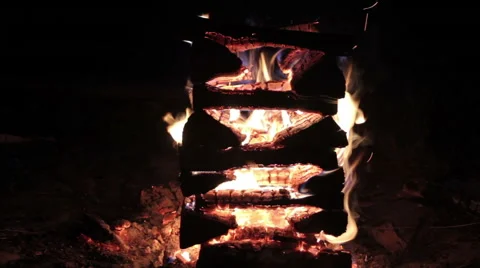 Burning firewood,fire Vídeos de archivo 43223044