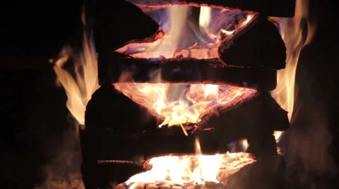 Burning firewood,fire 스톡 동영상 43223142