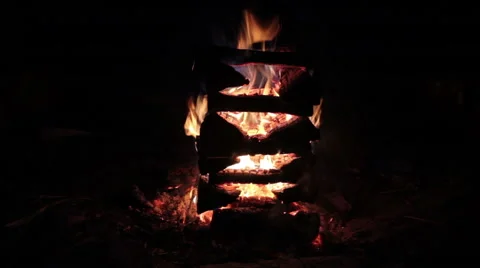 Burning firewood,fire Vídeos de archivo 43223219