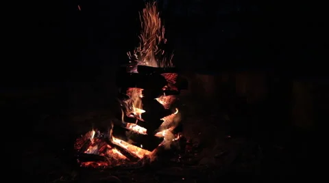 Burning firewood,fire Vídeos de archivo 43223501