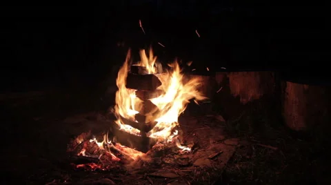 Burning firewood,fire Stock-Footage 43223707