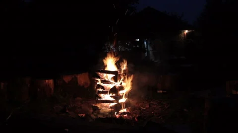 Burning firewood,fire Vídeos de archivo 43224380