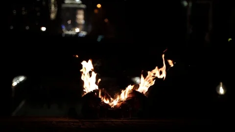 Burning fireworks Stock Footage 122158739