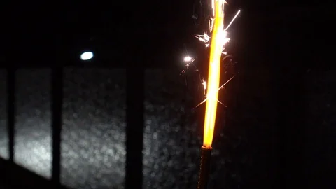 Burning fireworks in slow motion Stock Footage 100165799
