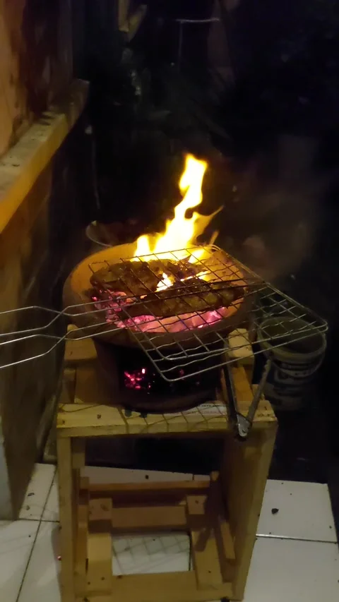 Burning Fish, Vertical Footage Stock Footage 279765791