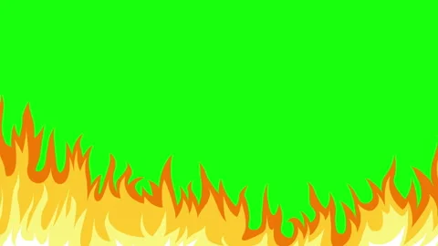 Burning flame animation on green screen, fire Video stock 284428278