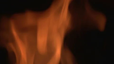 Burning flame on a black background close-up Stock Footage 120872291