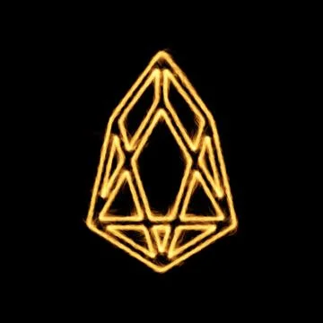Burning Flame Effect on Crypto Currency Icon Stock Illustration