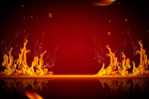 Burning flame effect Stock-Illustration