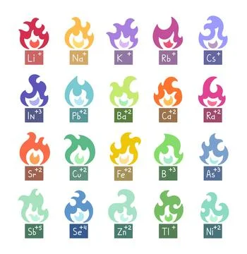 Burning flame element in scandinavian style Stock Illustration
