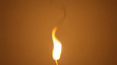 Burning Flame from a match Video stock 32141058