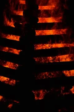 Burning flame Stock Photos