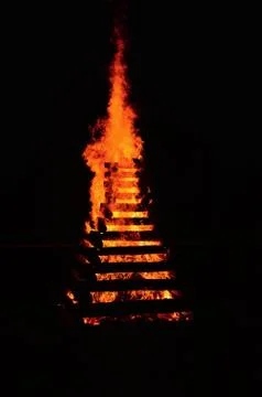 Burning flame Stock Photos