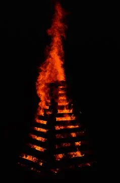 Burning flame Stock Photos