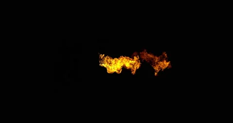 Burning Flames On Black And Alpha Backgr... | Stock Video | Pond5