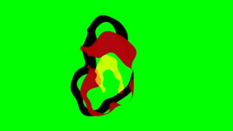 Burning flames cartoon vector illustration Stock Footage 286338731