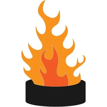 The Burning Flames of Endless Fire Stock Illustration