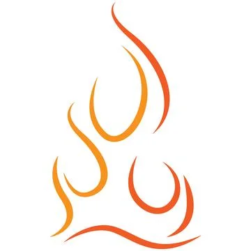 The Burning Flames of Endless Fire Stock Illustration