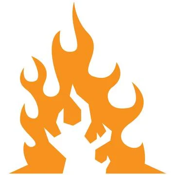 The Burning Flames of Endless Fire Stock Illustration