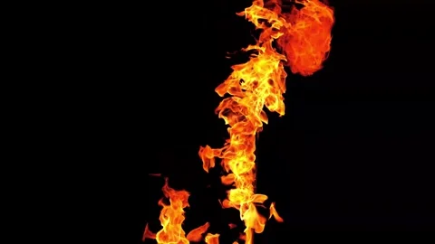 Burning flames from start to finish with ProRes Stock Footage 305789013