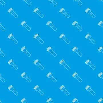 Burning flashlight pattern vector seamless blue Stock Illustration