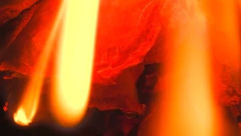 Burning flower creating glowing embers and flames Video stock 310522076