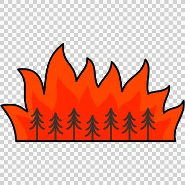 Burning forest Stock-Illustration