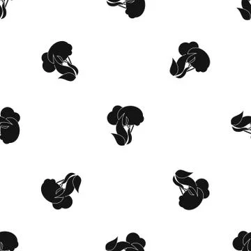 Burning forest trees pattern seamless black Stock Illustration