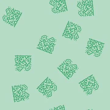 Burning forest wildfire disaster line seamless pattern Illustrazione stock