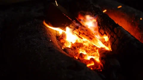 Burning forge Stock Footage 33673925