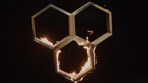 Burning Frame 스톡 동영상 130079344