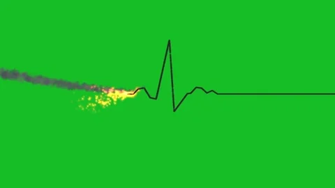 Burning fuse in frequency path green screen motion graphics Stock Footage 297559667