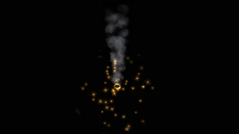 Burning fuse motion graphics with night background Stock Footage 201584911