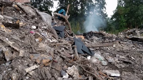 Burning garbage dump pollution in thailand 2 Stock Footage 92674360