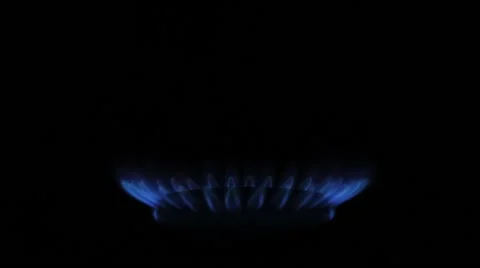 Burning of gas on a black background Stock Footage 63440194