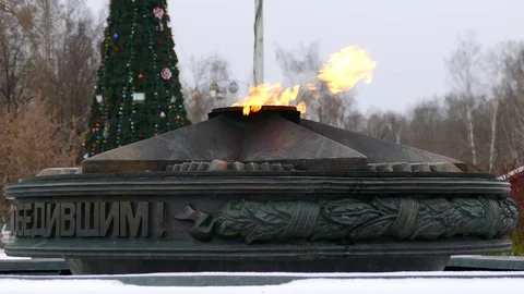 Burning Gas City Feature Stock Footage 76384863