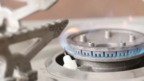 Burning gas. Stock Footage 196169764